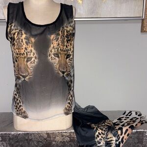 Leopard Print Sleeveless Top